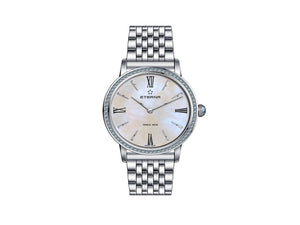 Eterna Eternity Lady Quartz Uhr, ETA 956.412, 32mm, Diamanten, Perlmuttern