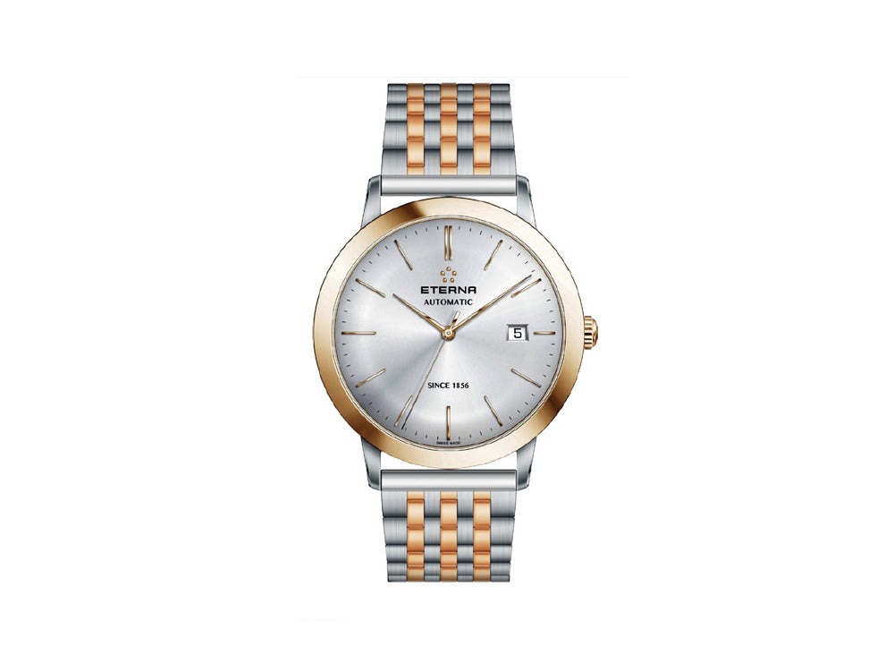 Eterna Eternity Gent Automatik Uhr, SW 200-1, PVD, Silber, 40mm, 2700.53.11.1737