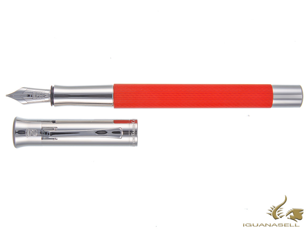 Graf von Faber-Castell Guilloche India Red Füllfederhalter, Edelharz