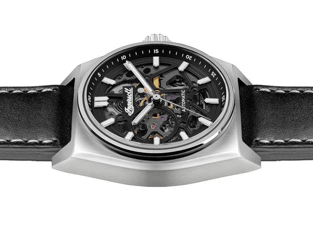 Ingersoll 1892-The Vert Automatik Uhr, 43 mm, Schwarz, Lederband, I14301