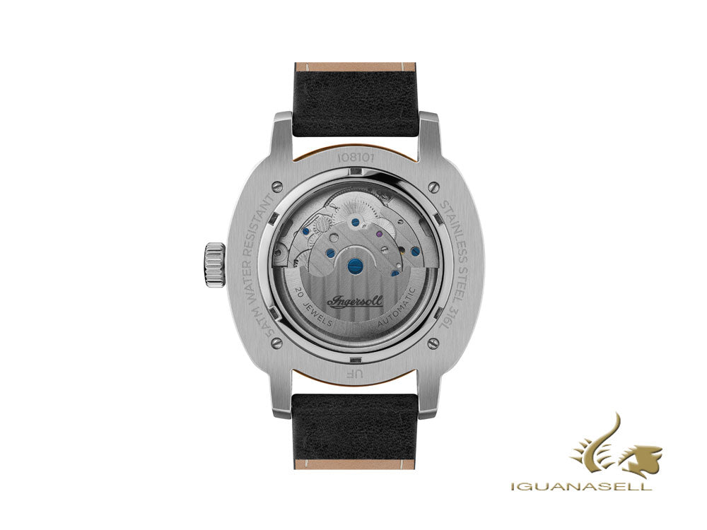 Ingersoll Director Automatik Uhr, 46 mm, Roségold, Weiss, Lederband, I08101