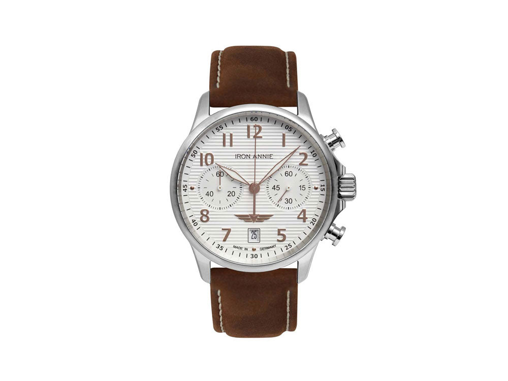 Iron Annie Wellblech Quartz Uhr, Silber, 42 mm, Chronograph, Tag, 5876-1