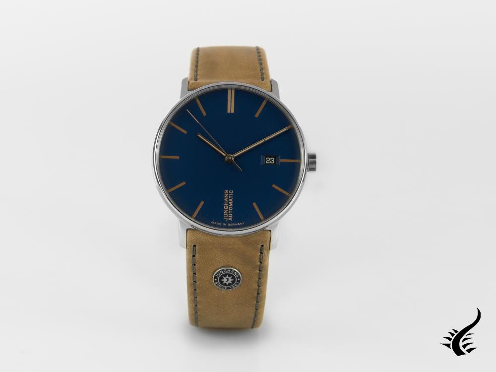 Junghans Form A Automatik Uhr, J800.2, 39.3 mm, Blau, Tag, 027/4239.00