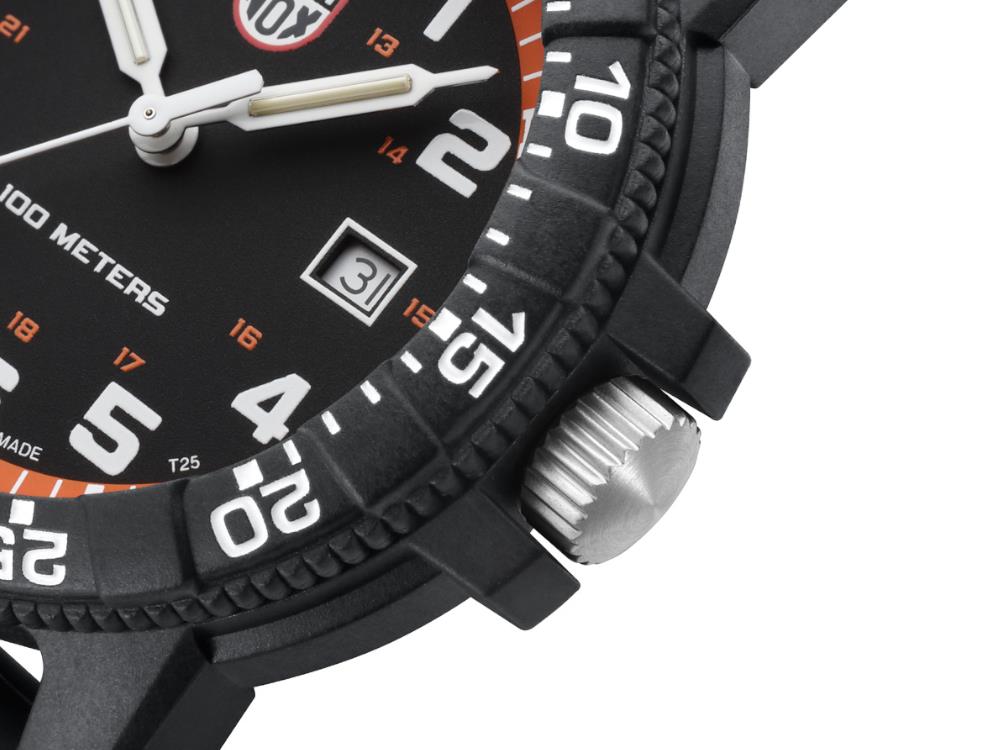 Luminox Sea Turtle Quartz Uhr, Orange, CARBONOX™, 44 mm, 10 atm, Tag, XS.0329.1