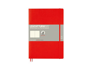 Leuchtturm1917 Softcover Notizbuch, Composition (B5), Dotted, Rot, 121 Seiten