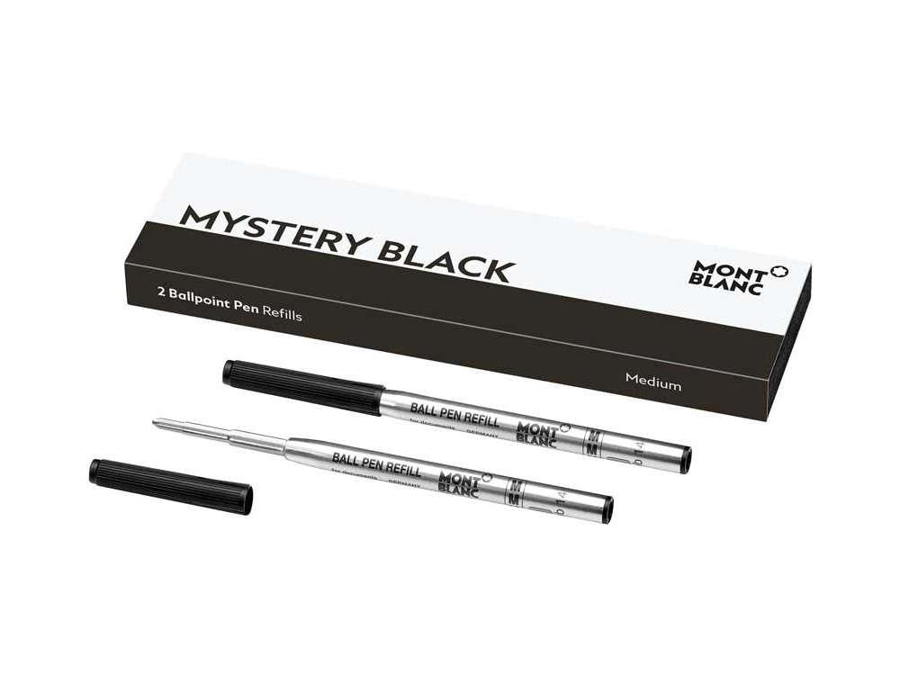Kugelschreiber Mine 2x1 Montblanc, Mystery Black, Medium, 128211