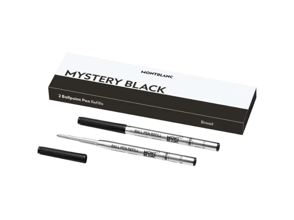 Kugelschreiber Mine 2x1 Montblanc, Mystery Black, Breit, 128212