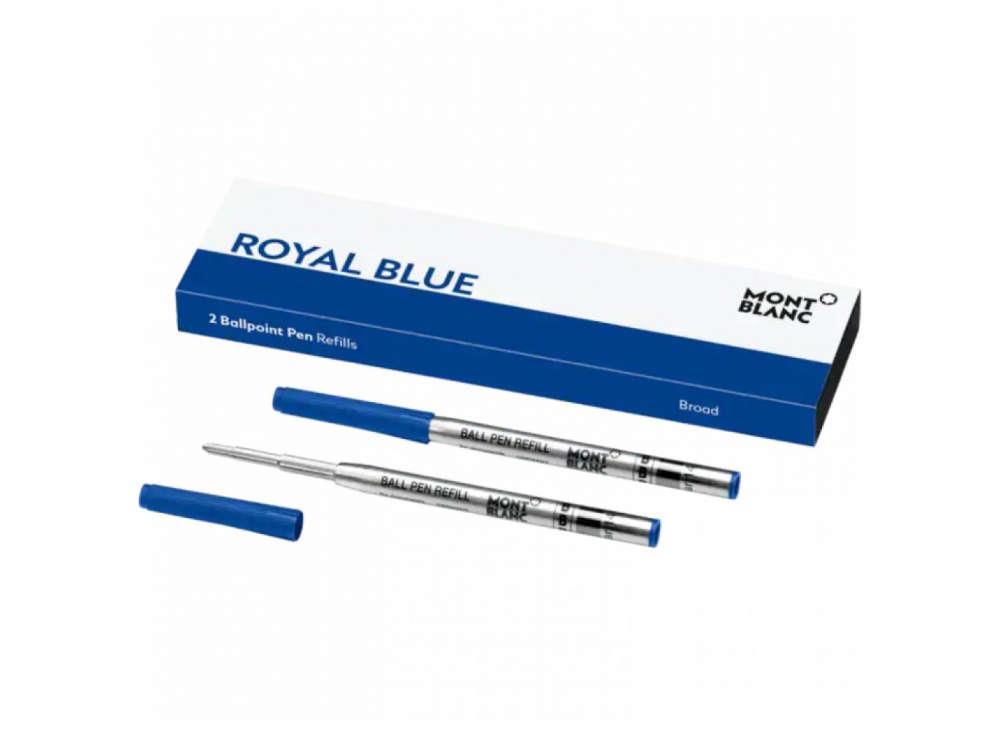 Kugelschreiber Mine 2x1 Montblanc, Blau Royal, Breit, 128215