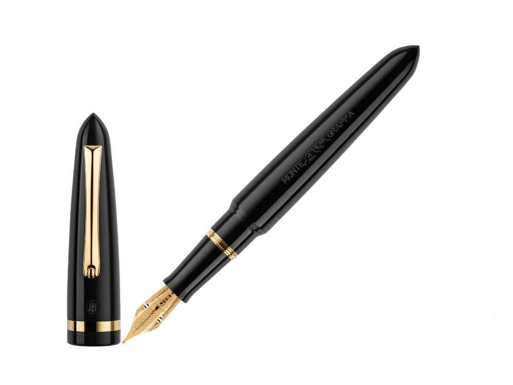 Montegrappa Venetia Füllfeder, Schwarz, 14k Gold Flex, ISVEN-XC