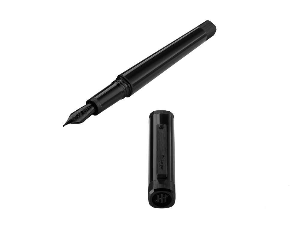 Montegrappa Quattro Füllfederhalter, Ultra Black, 14k Gold, ISZ4I-4C