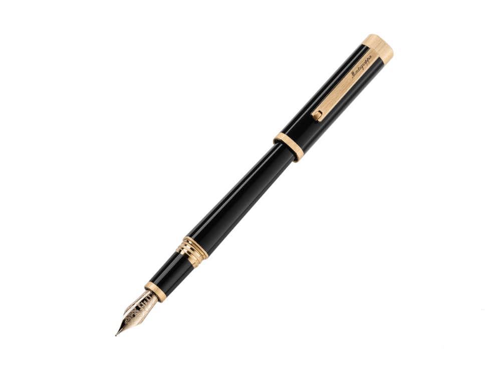 Montegrappa Quattro Füllfederhalter, Vergoldet, 14k Gold, ISZ4I-4Y