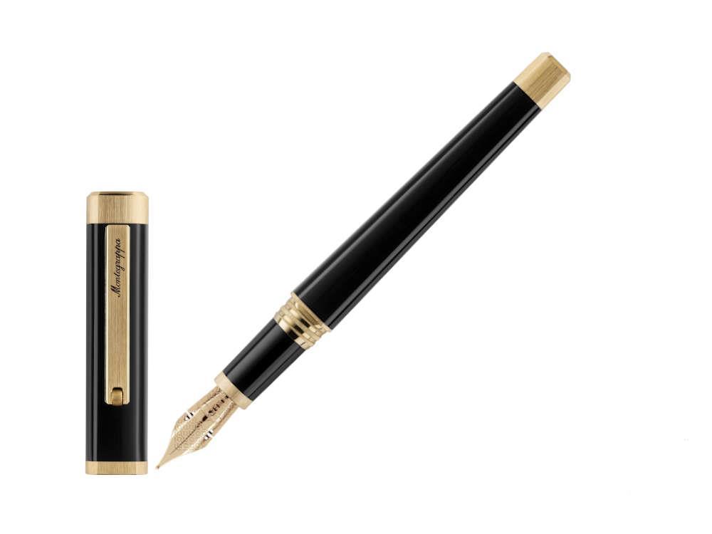 Montegrappa Quattro Füllfederhalter, Vergoldet, 14k Gold, IZSZ4I-XY