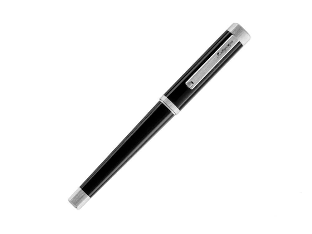 Montegrappa Quattro Roller, Palladium Akzenten, Schwarz, ISZ4IRIP