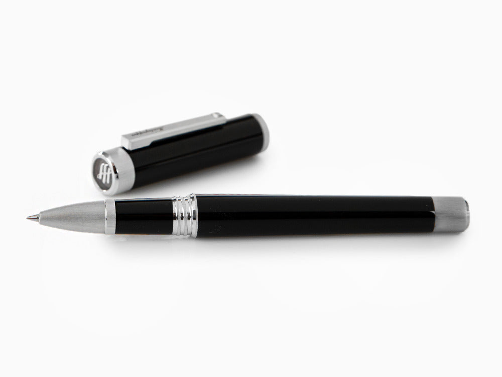 Montegrappa Zero Roller, Schwarzes Edelharz, Palladium IP, ISZEIRIP