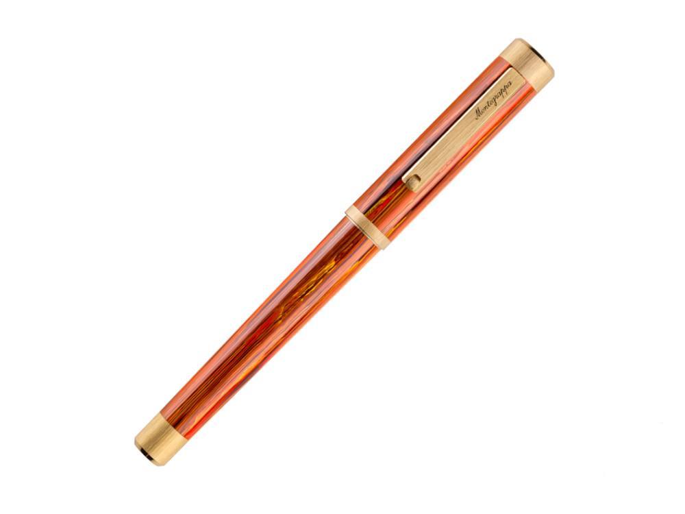 Montegrappa Zero Zodiac Leo Füllfederhalter, Edelstahl, ISZEZ-IY-O2