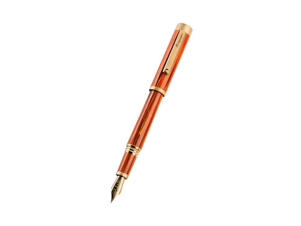 Montegrappa Zero Zodiac Leo Füllfederhalter, Edelstahl, ISZEZ-IY-O2
