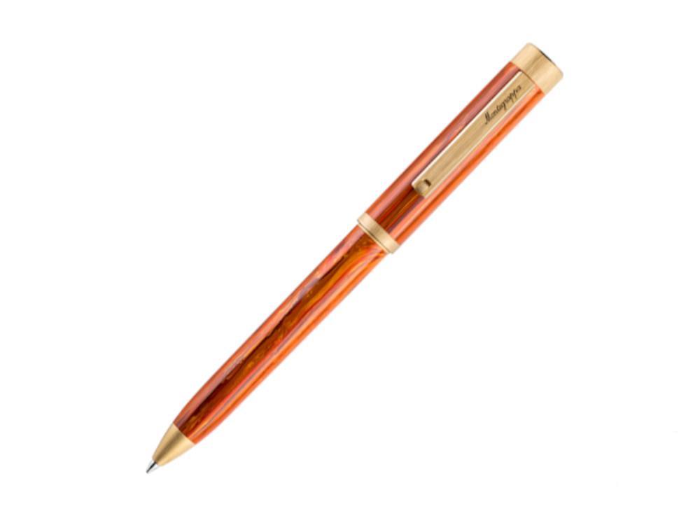 Montegrappa Zero Zodiac Leo Kugelschreiber, PVD Gold, Orange, ISZEZBIY-O2