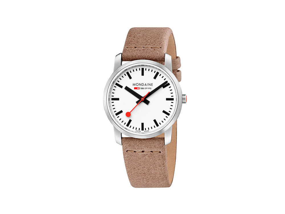 Mondaine SBB Simply Elegant Quartz Uhr, Weiss, 36mm, A400.30351.16SBG