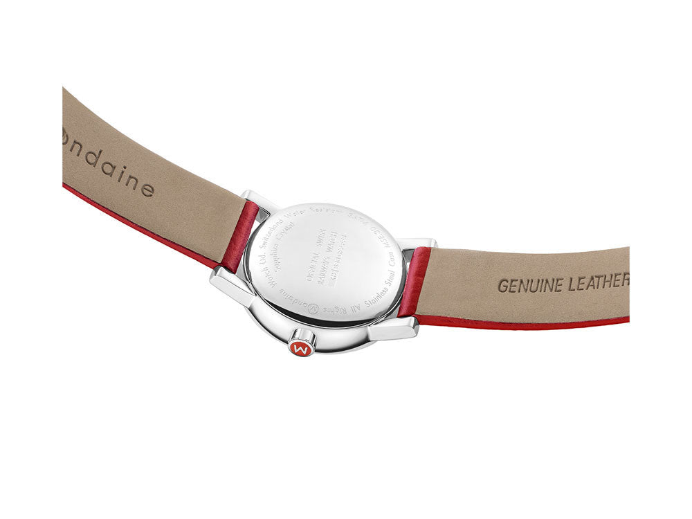 Mondaine SBB Evo2 Quartz Uhr, Weiss, 30mm, Tag, Lederband, MSE.30210.LC