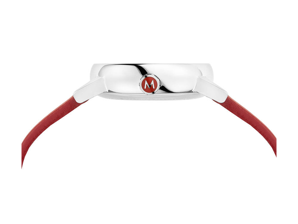 Mondaine SBB Evo2 Quartz Uhr, Weiss, 30mm, Tag, Lederband, MSE.30210.LC