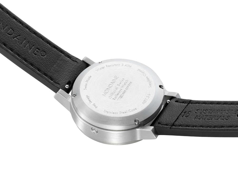 Mondaine SBB Stop2go Quartz Uhr, Schwarz, 34 mm, 3 atm, MST.34020.LBV.SET