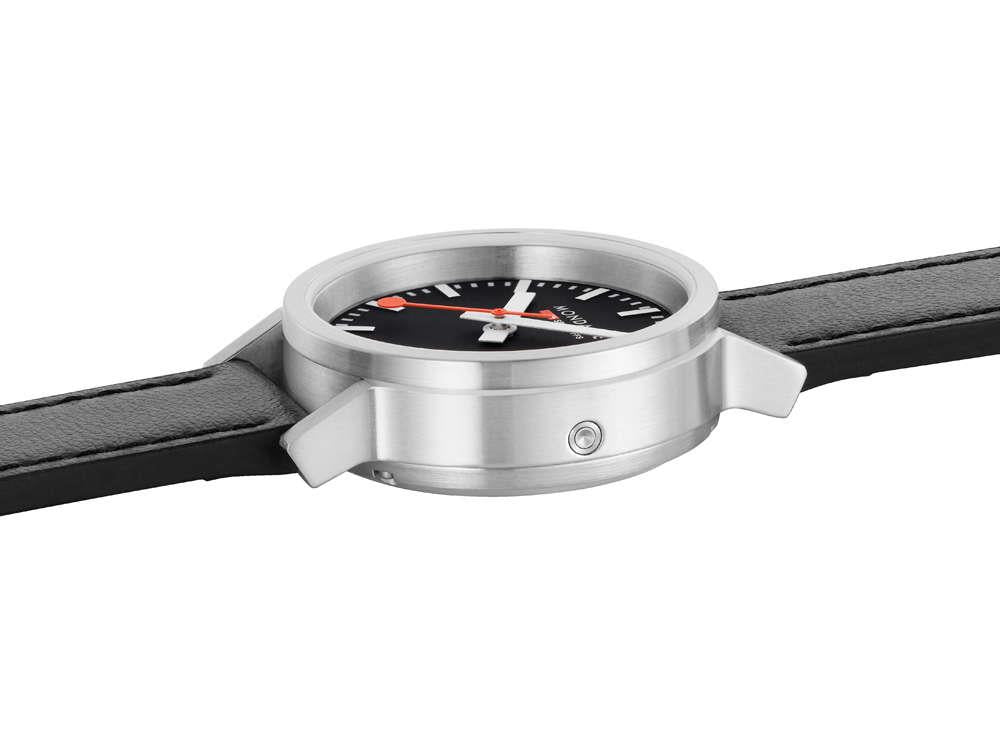 Mondaine SBB Stop2go Quartz Uhr, Schwarz, 34 mm, 3 atm, MST.34020.LBV.SET
