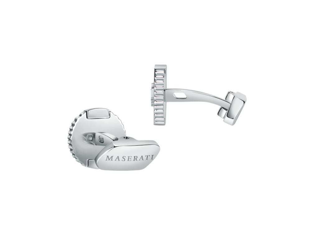 Maserati Gioielli Manschettenknöpfe, Stahl, Silber, Poliert, JM121ATK13