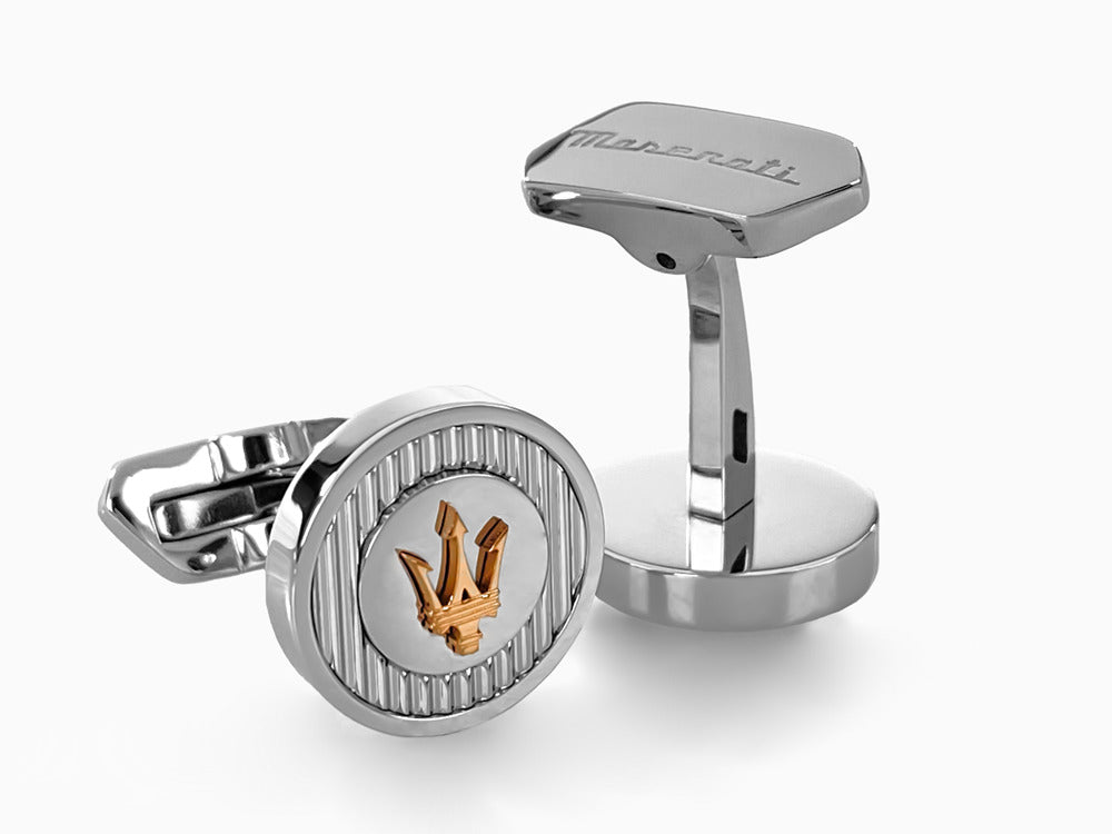 Maserati Gioielli Manschettenknöpfe, Stahl, Silber, Poliert, JM121ATK14