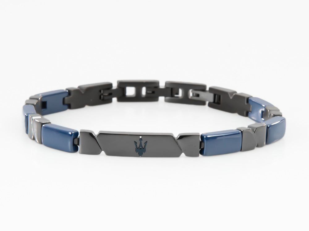 Maserati Gioielli Armband, Edelstahl, Schwarz und blau, JM221ATZ01