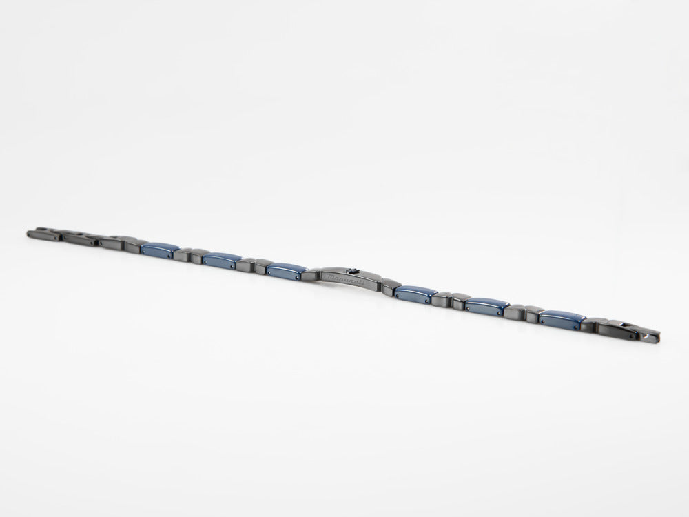Maserati Gioielli Armband, Edelstahl, Schwarz und blau, JM221ATZ01