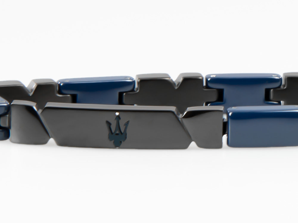 Maserati Gioielli Armband, Edelstahl, Schwarz und blau, JM221ATZ01