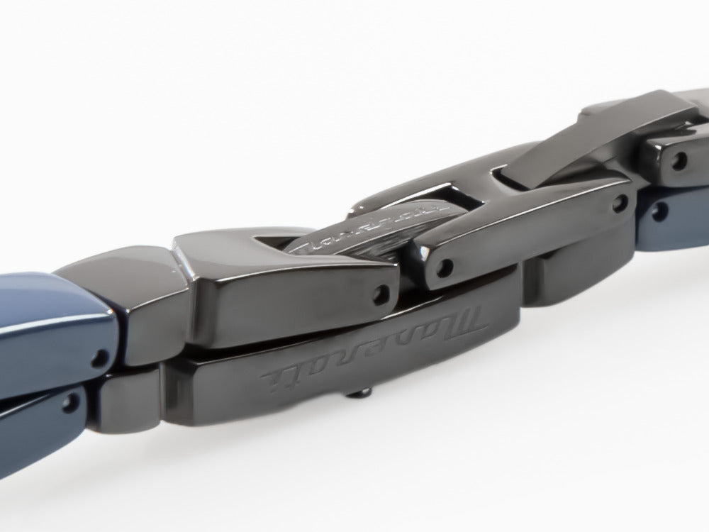 Maserati Gioielli Armband, Edelstahl, Schwarz und blau, JM221ATZ01