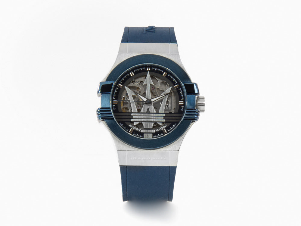 Maserati Potenza Automatik Uhr, Blau, 40 mm, Shapir-Glas, R8821108035