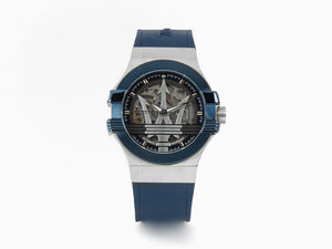 Maserati Potenza Automatik Uhr, Blau, 40 mm, Shapir-Glas 