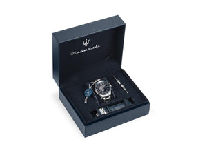 Maserati Sfida Automatik Uhr, Blau, 44 mm, Shapir-Glas, R8823140007