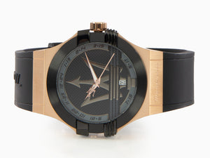 Maserati Potenza Quartz Uhr, Schwarz, 42 mm, Mineral Glas, R8851108002