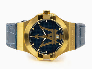 Maserati Potenza Quartz Uhr, Blau, 42 mm, Mineral Glas, R8851108035
