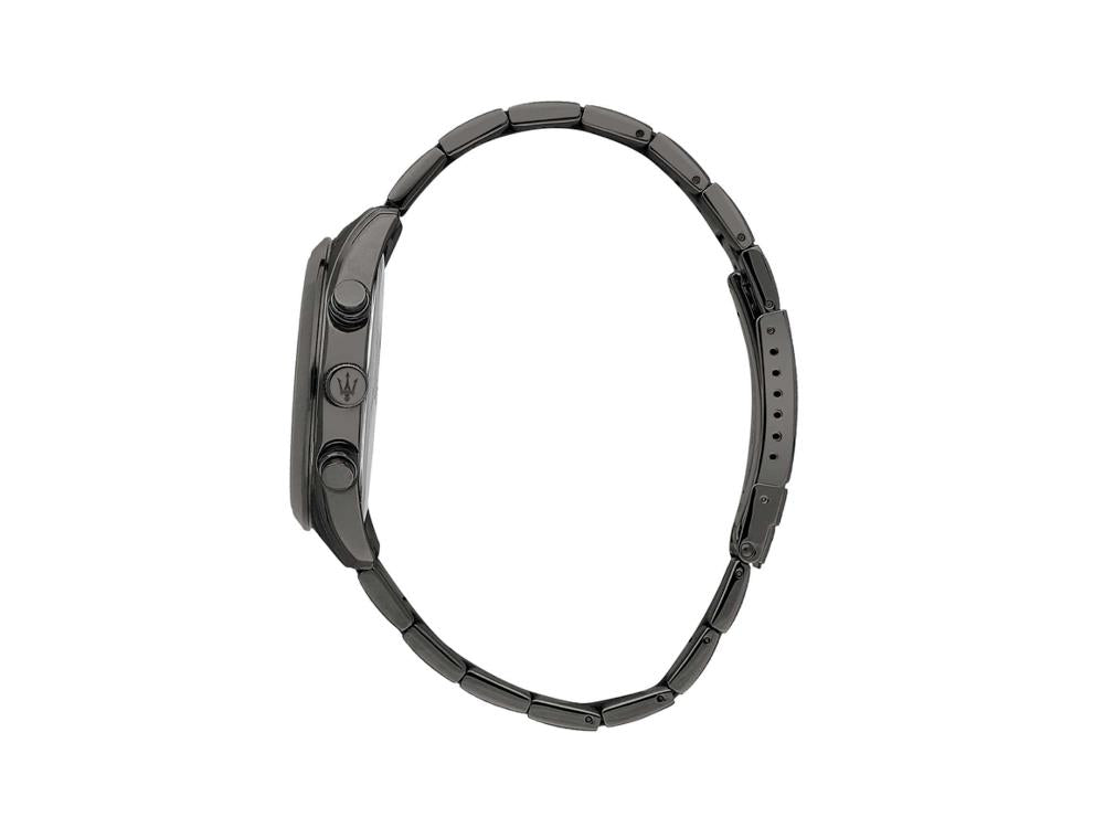 Maserati Attrazione Quartz Uhr, PVD Gun Metal, Schwarz, 43 mm, R8853121001