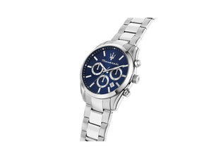 Maserati Attrazione Quartz Uhr, Blau, 43 mm, Mineral Glas, R8853151005