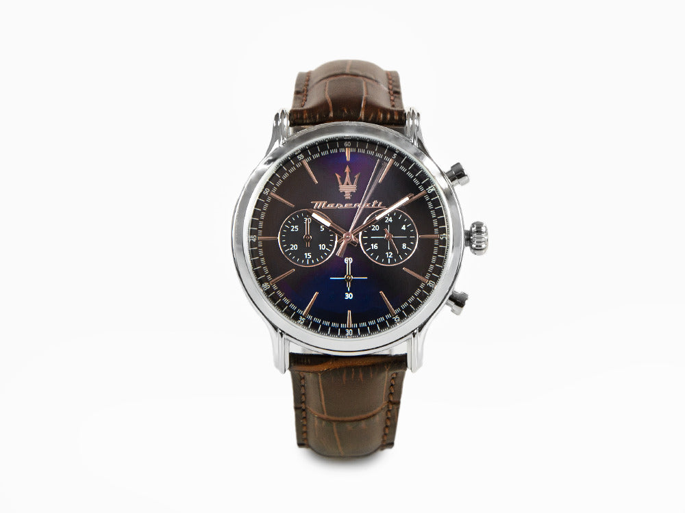 Maserati Epoca Quartz Uhr, Blau, 42 mm, Mineral Glas, R8871618014