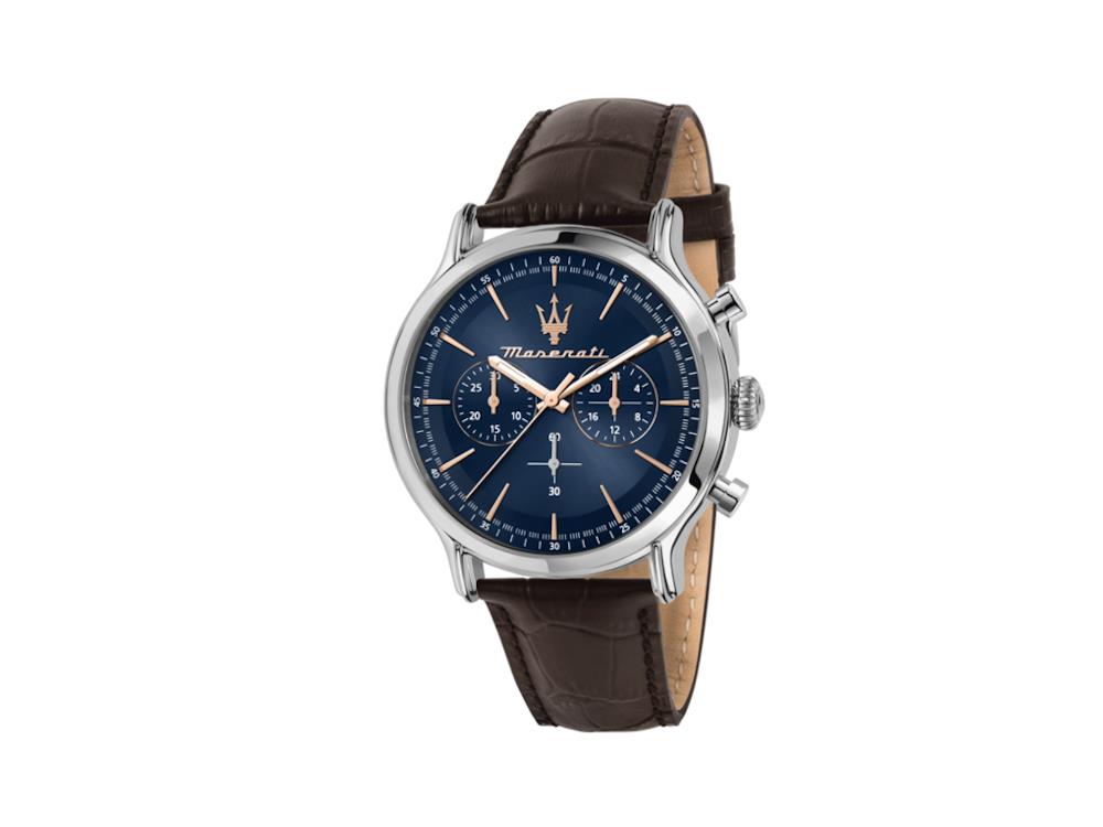 Maserati Epoca Quartz Uhr, Blau, 42 mm, Mineral Glas, R8871618014