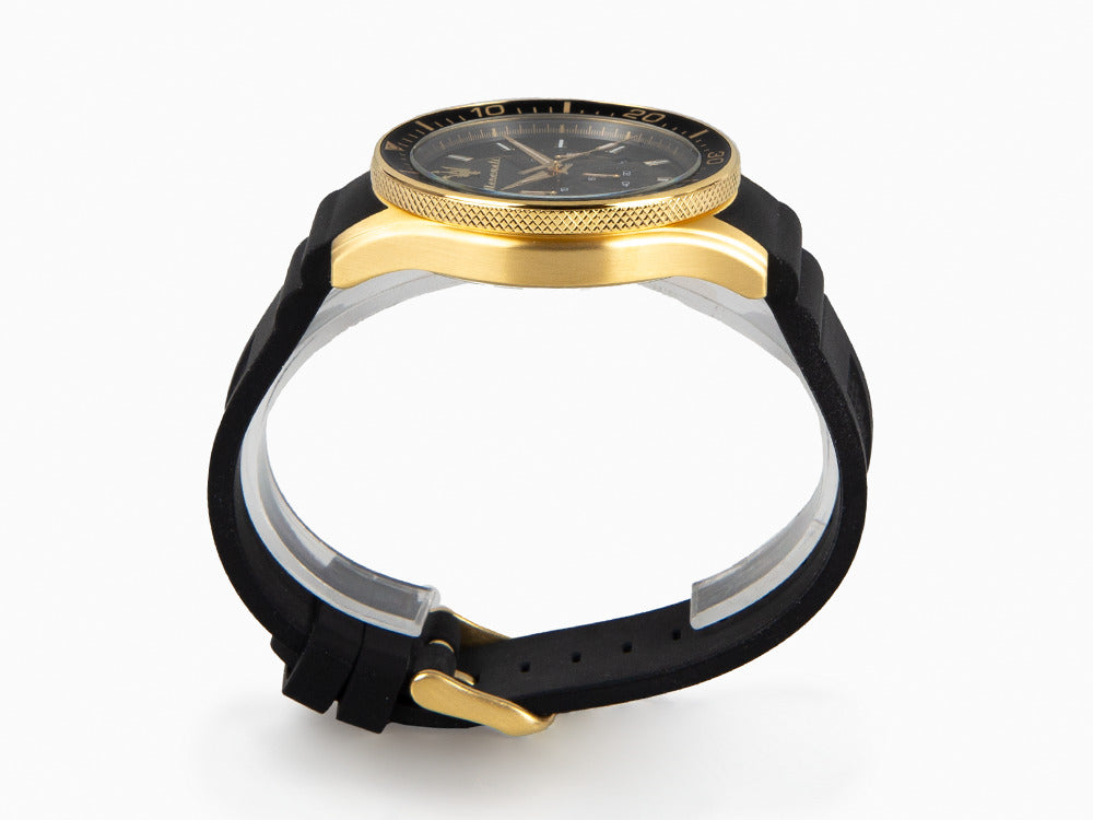 Maserati Sfida Quartz Uhr, PVD Gold, Schwarz, 44 mm, R8871640001