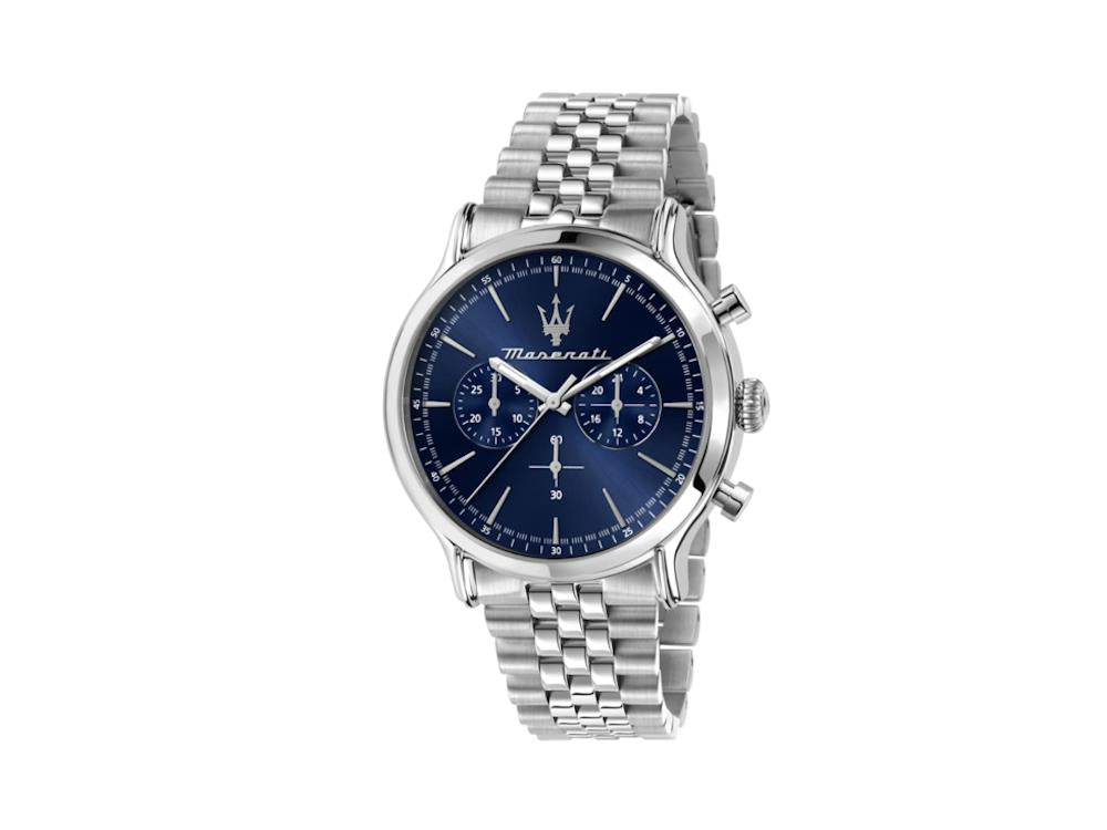 Maserati Epoca Quartz Uhr, Blau, 42 mm, Mineral Glas, R8873618024