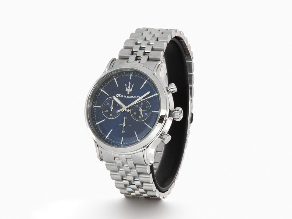 Maserati Epoca Quartz Uhr, Blau, 42 mm, Mineral Glas, R8873618024
