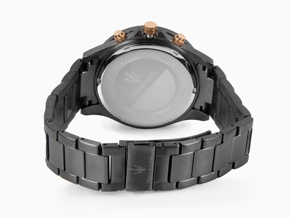 Maserati Sfida Quartz Uhr, PVD Gun Metal, Blau, 44 mm, Mineral Glas, R8873640001
