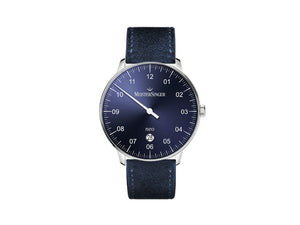 Meistersinger Neo Plus Automatik Uhr, ETA 2824-2, 40mm, Blau, Tag, NE408-SV14