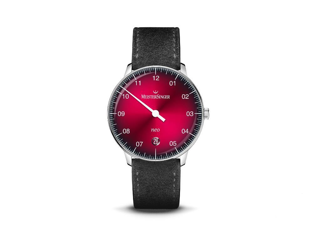 Meistersinger Neo Plus Sunburst Red Dégradé Automatik Uhr, 40 mm, NE411D-SV01