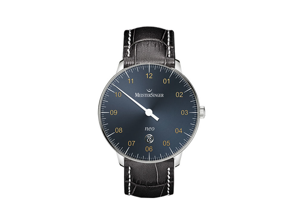 Meistersinger Neo Plus Automatik Uhr, ETA 2824-2, 40 mm, Blau, Tag, NE417G-SG01W