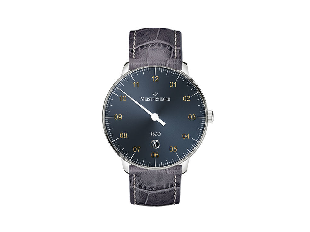 Meistersinger Neo Plus Automatik Uhr, ETA 2824-2, 40 mm, Blau, Tag, NE417G-SG06