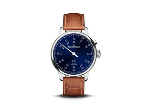Meistersinger Bell Hora Automatik Uhr, SW 200, Blau, 43 mm, BHO908-SG03